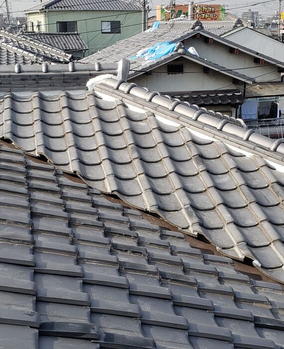 屋根の漆喰工事